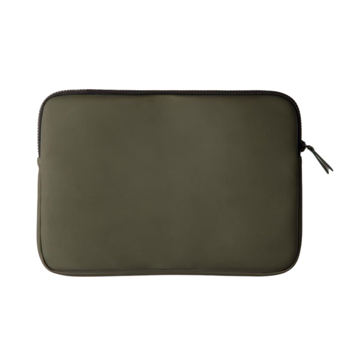 Husa Steel, Ronic, compatibila laptop Apple MacBook Air, MacBook Pro Touch Bar, din poliuretan, 15 Inch, 38 x 26.5 x 0.5 cm, kaki