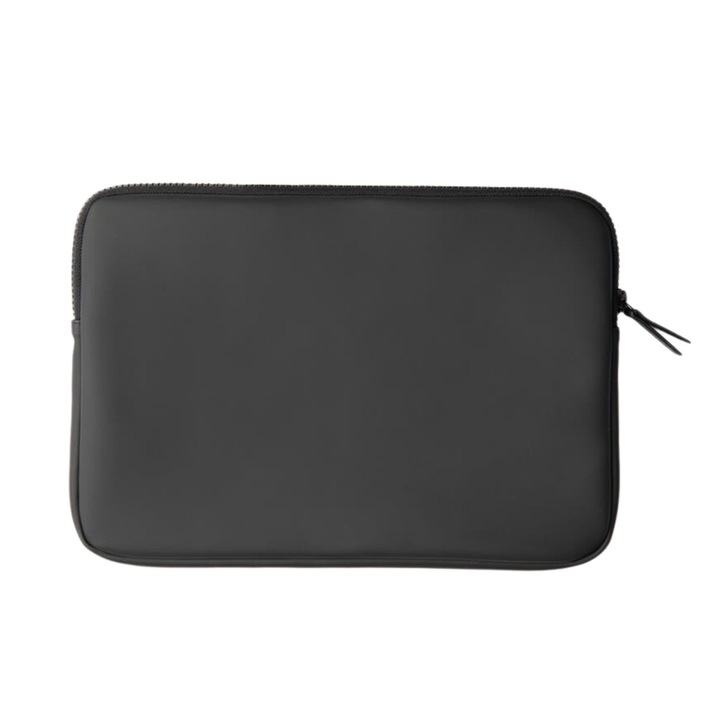 Husa Steel, Ronic, compatibila laptop Apple MacBook Air, MacBook Pro Touch Bar, din poliuretan, 15 Inch, 38 x 26.5 x 0.5 cm, negru