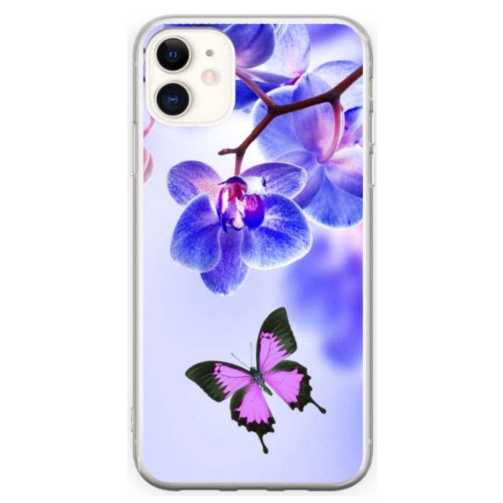 Egyedi HQ Print 360 fokos tok Apple iPhone 12-hez, Butterfly #2 modell, többszínű, S1D1M0029