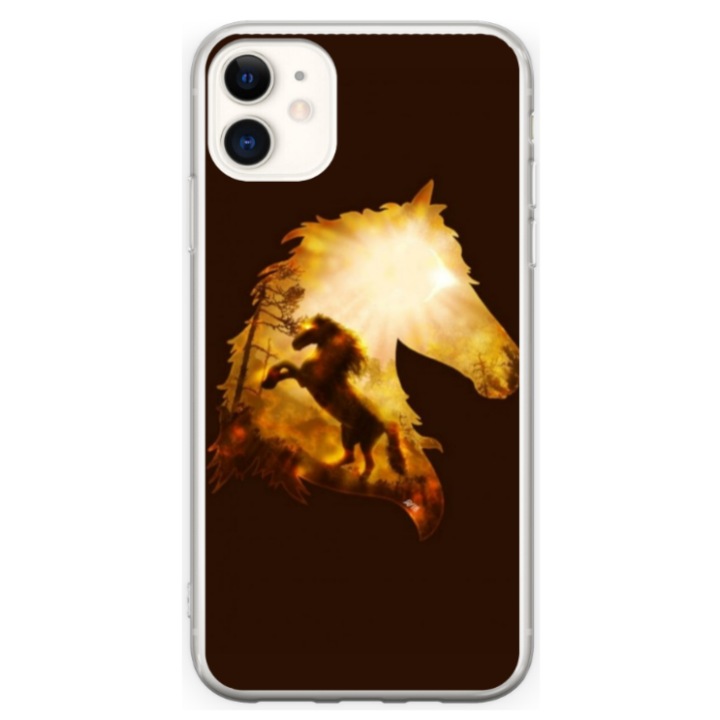 Egyedi HQ Print 360 fokos tok Apple iPhone 12 modellhez, Horse #1, többszínű, S1D1M0098