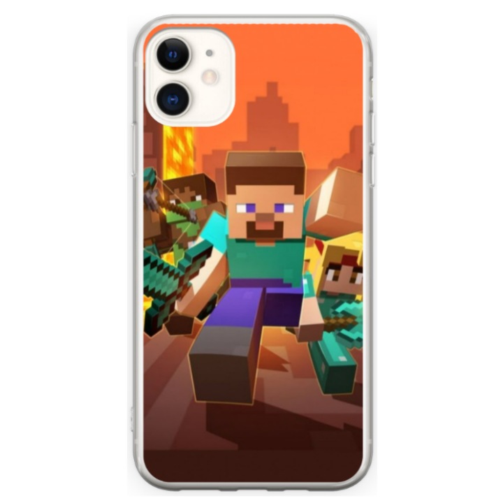 Személyre szabott HQ Print 360 fokos tok Apple iPhone 12-hez, Minecraft 1. modell, többszínű, S1D1M0125