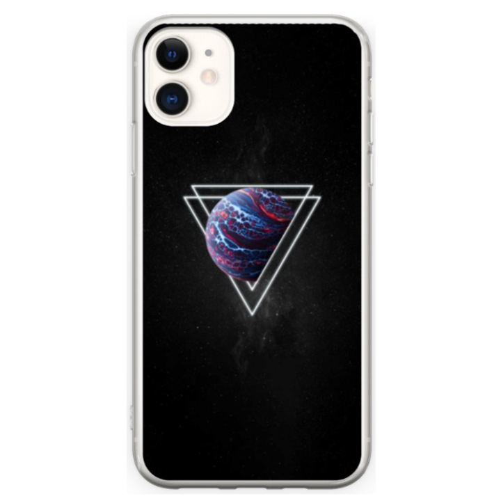 Egyedi HQ Print 360 fokos tok Apple iPhone 12-hez, Triangle Planet modell, többszínű, S1D1M0278