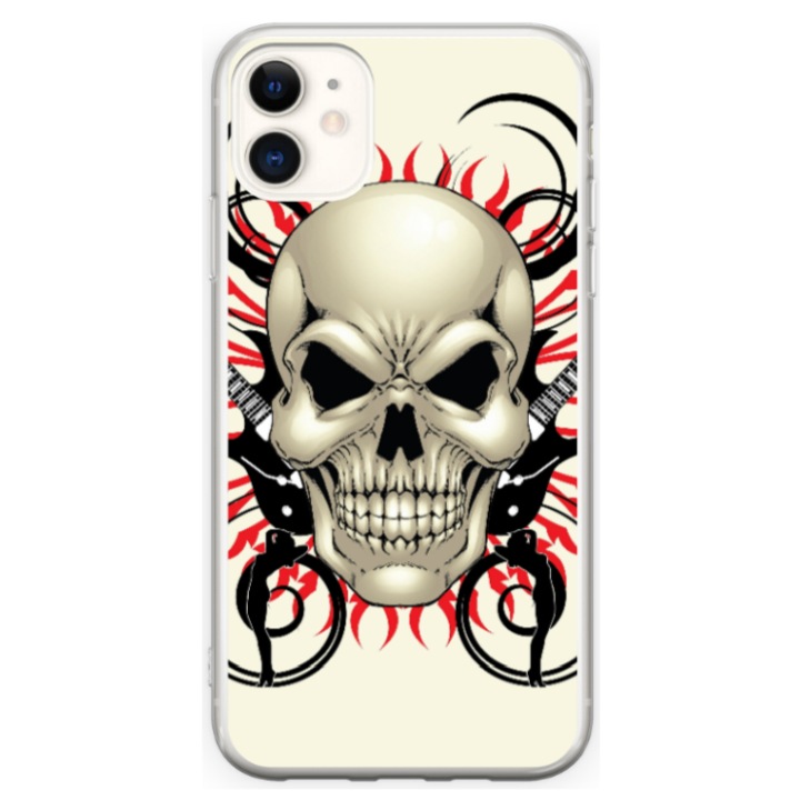 Egyedi HQ Print 360 fokos tok Apple iPhone 12-hez, Skull Model #1, többszínű, S1D1M0284