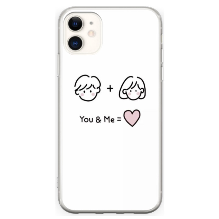 Комплект HQ калъф и фолио за Apple iPhone 12 Mini, модел You and Me, многоцветен, S1D1M0274