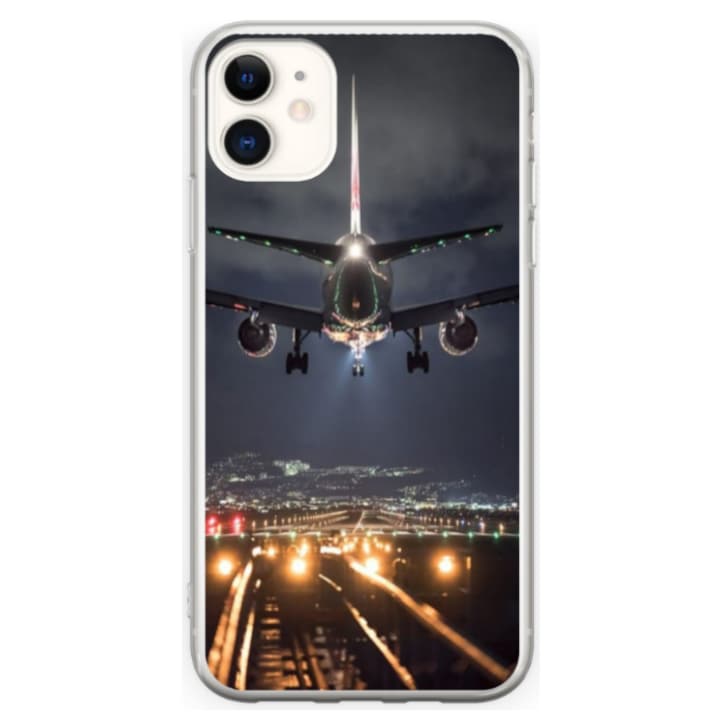 Egyedi HQ Print 360 fokos tok Apple iPhone 12-hez, repülőgép leszálló modell, többszínű, S1D1M0266