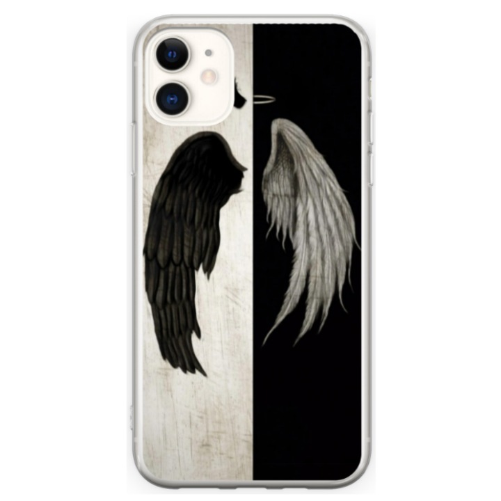Egyedi HQ Print 360 fokos tok Apple iPhone 12-hez, Angel Wings modell, többszínű, S1D1M0004