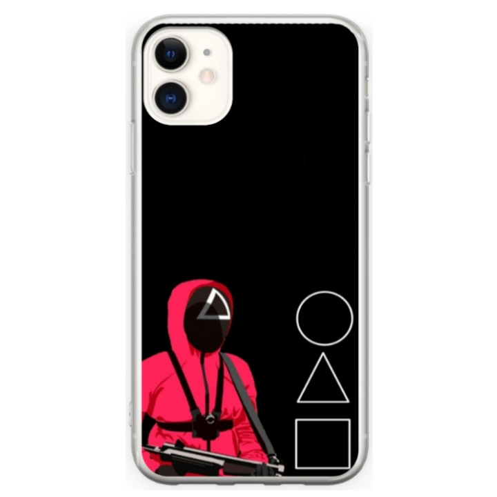 Egyedi HQ Print 360 fokos tok Apple iPhone 12-hez, Squid Game #5 modell, többszínű, S1D1M0177