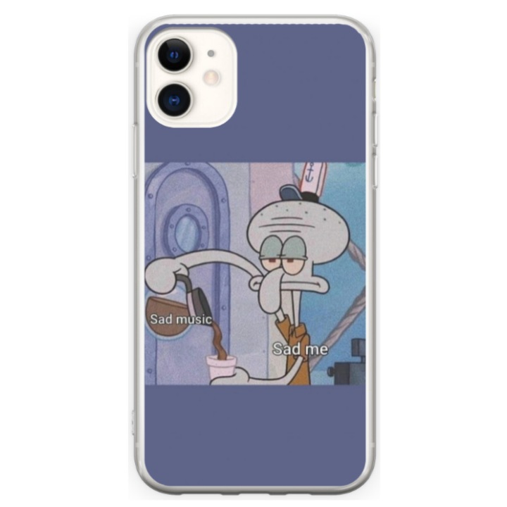 Egyedi HQ Print 360 fokos tok Apple iPhone 12-hez, Squidward #1 modell, többszínű, S1D1M0161