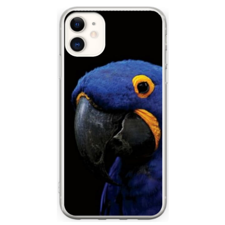 Egyedi HQ Print 360 fokos tok Apple iPhone 12-hez, Blue Parrot modell, sokszínű, S1D1M0145