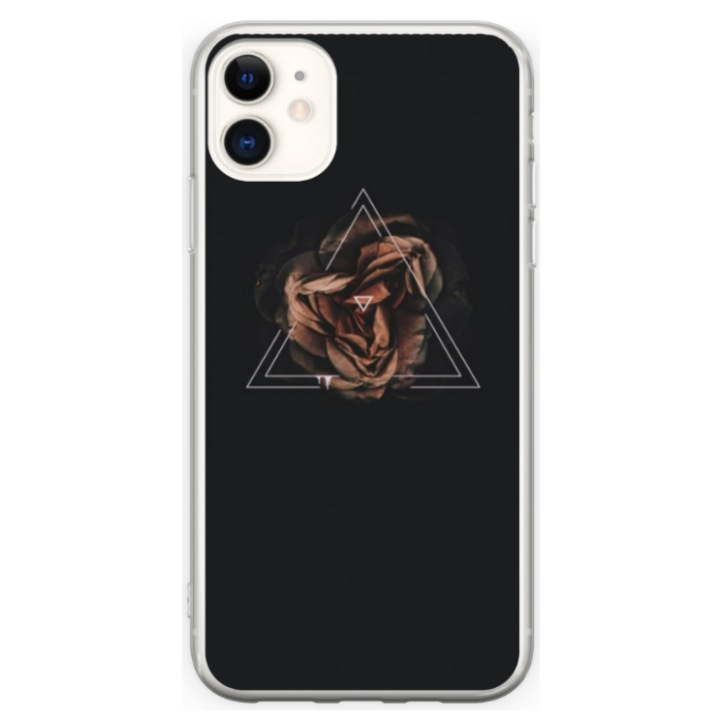 Egyedi HQ Print 360 fokos tok Apple iPhone 12-hez, Triangle Rose modell, többszínű, S1D1M0316
