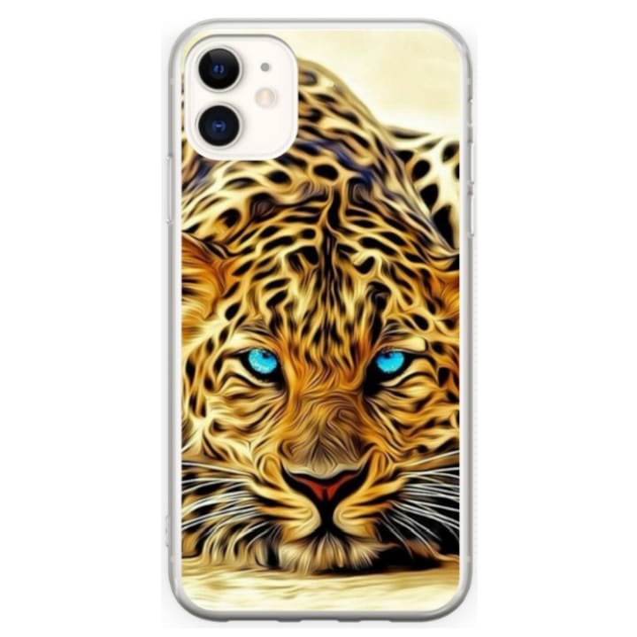 Személyre szabott, 360 fokos úszótok Apple iPhone 12-hez, Cheetah modell, többszínű, S1D1M0382