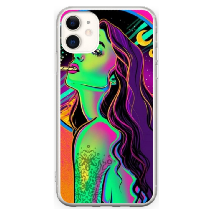 Egyedi HQ Print 360 fokos tok Apple iPhone 12 Minihez, Colorful Girl modell, sokszínű, S1D1M0249
