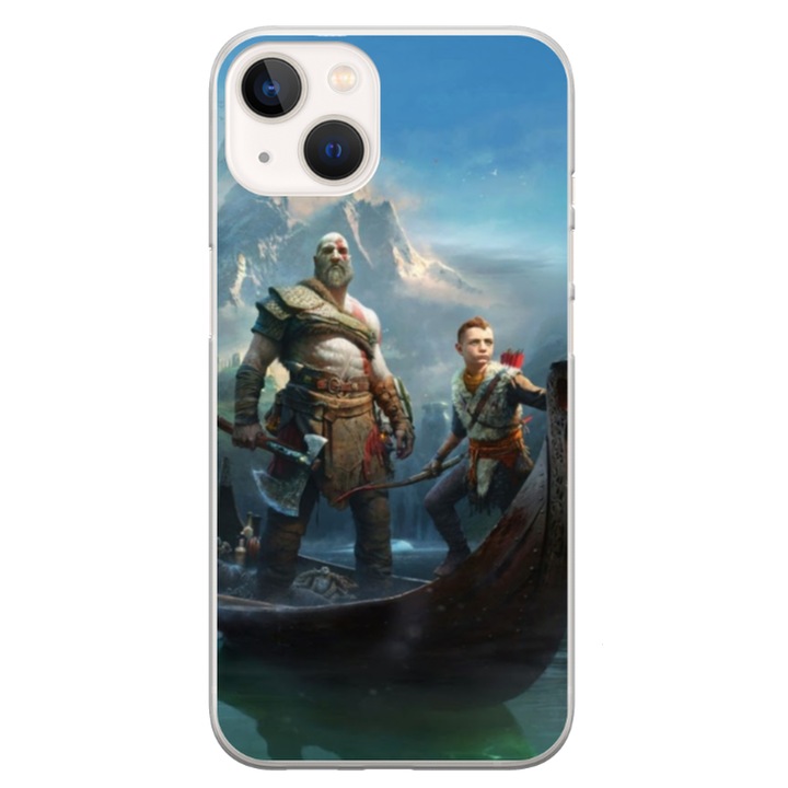 Custom HQ Print 360 градусов калъф за Apple iPhone 15 Plus, модел God of War #1, многоцветен, S1D1M0008