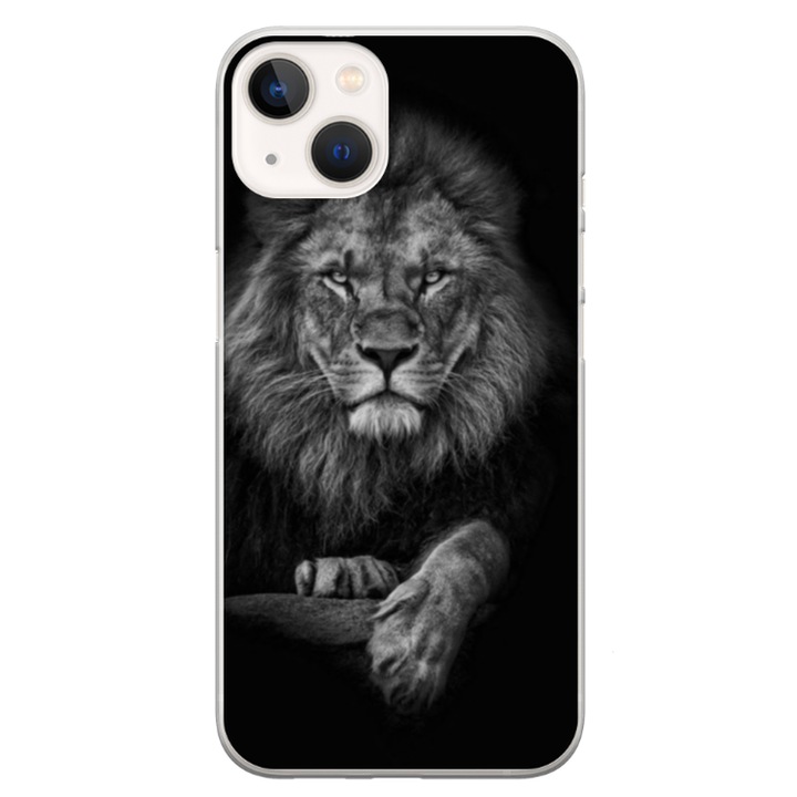 Husa personalizata HQPrint pentru Apple iPhone 13, model Lion #2, multicolor, S1D1M0117