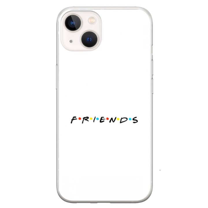 Husa personalizata HQPrint pentru Apple iPhone 13, model FRIENDS #1, multicolor, S1D1M0043