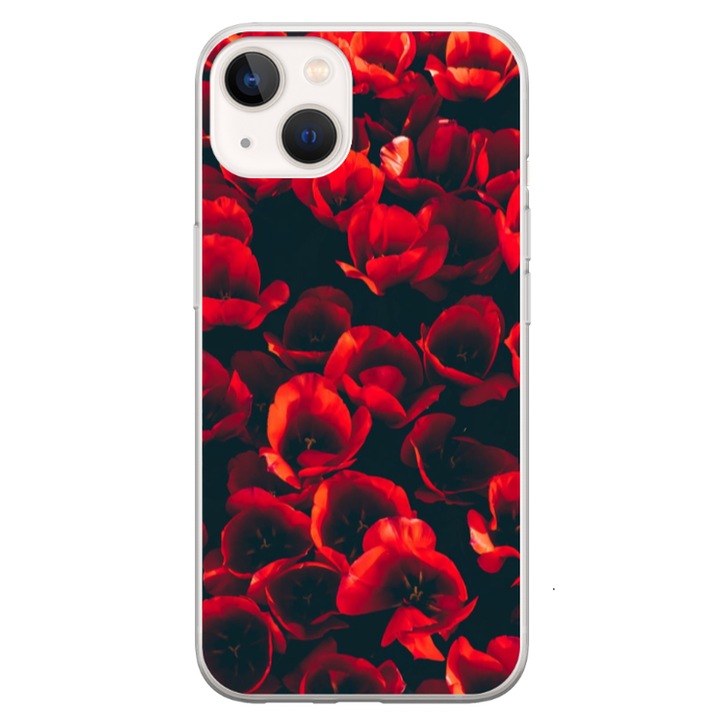 Husa personalizata HQPrint pentru Apple iPhone 13, model Flowers #24, multicolor, S1D1M0386