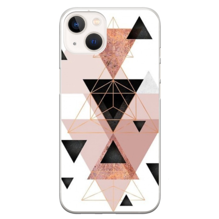 Husa personalizata HQPrint pentru Apple iPhone 13, model Abstract #5, multicolor, S1D1M0368