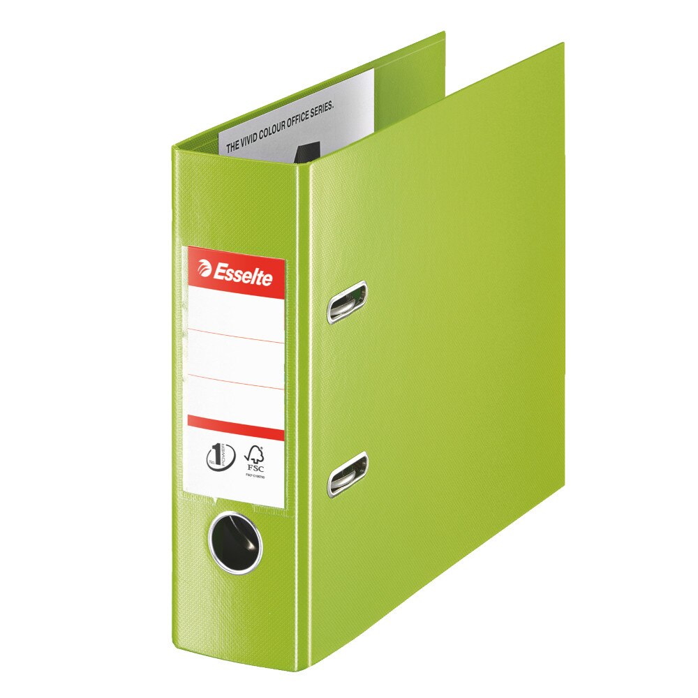 Biblioraft Esselte No. 1 Power pentru banci, PP/PP, 75mm, VIVIDA verde