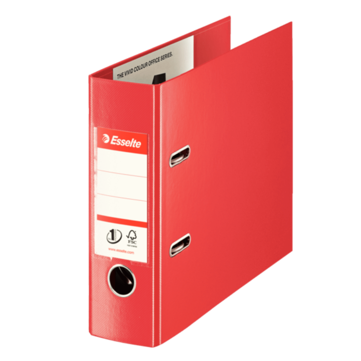 Етажерка за книги Esselte No.1 Power VIVIDA, за пейки, PP/PP, 75 mm, червена