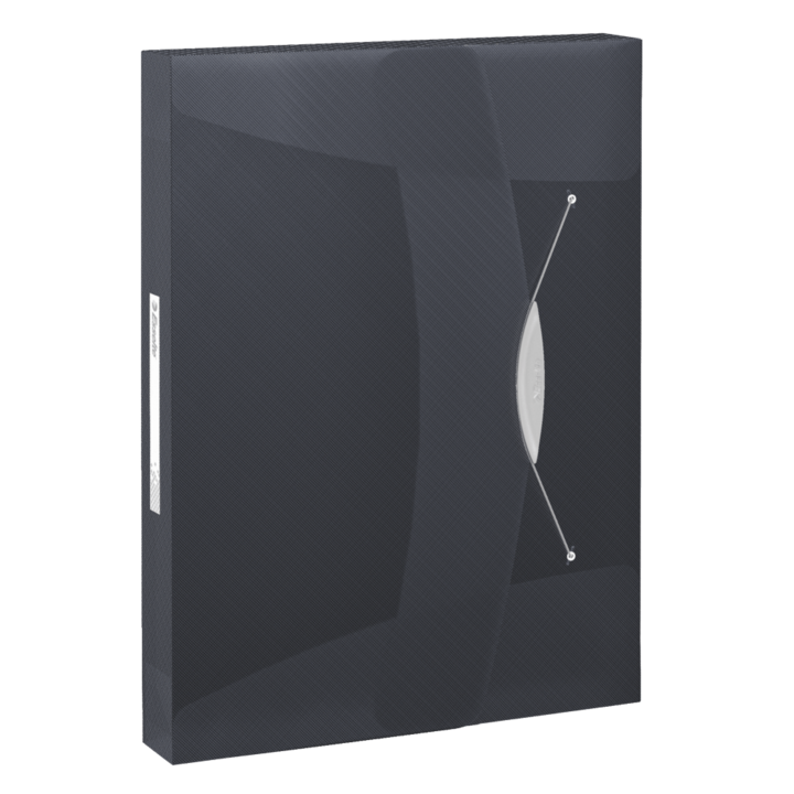 Пластмасова папка Esselte VIVIDA Jumbo, затваряща се с ластик, черна