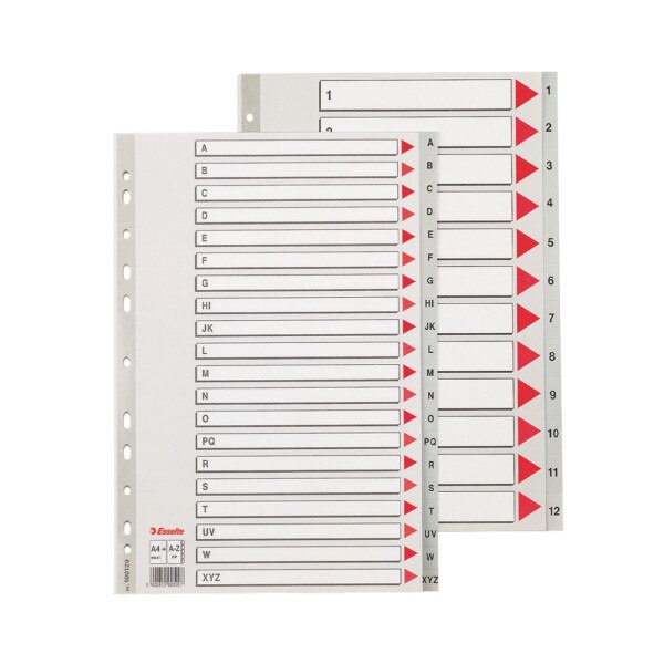 Index PP Esselte, A4, index A-Z, MAXI