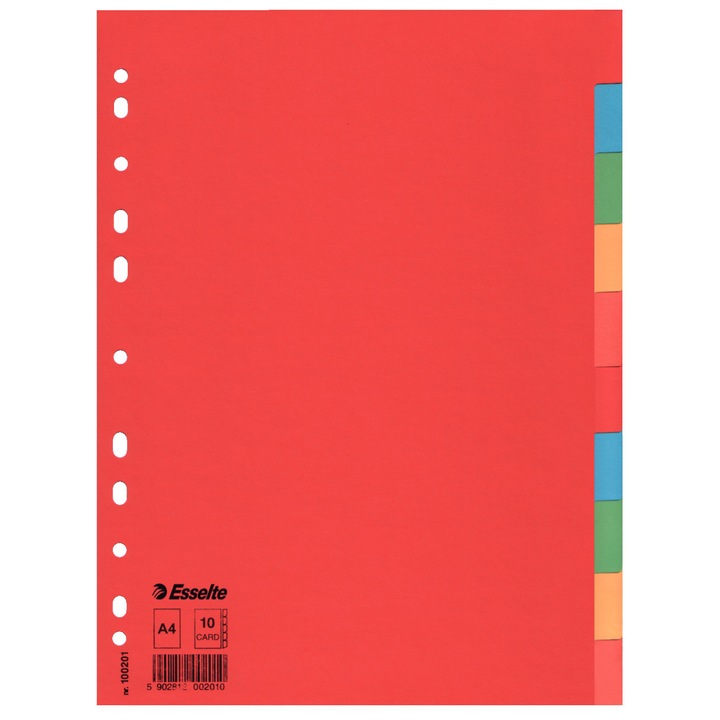 Separator din carton, Esselte, A4, 10 taste