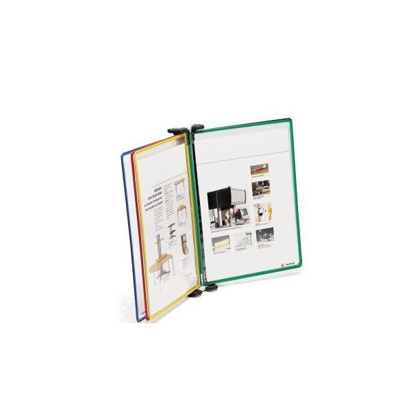 Sistem de prezentare A4 Tarifold pentru perete, culori asortate, 5 display-uri