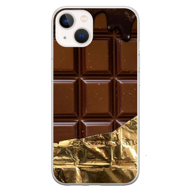 Husa personalizata HQ Print 360 de grade pentru Apple iPhone 13, model Chocolate, multicolor, S1D1M0272