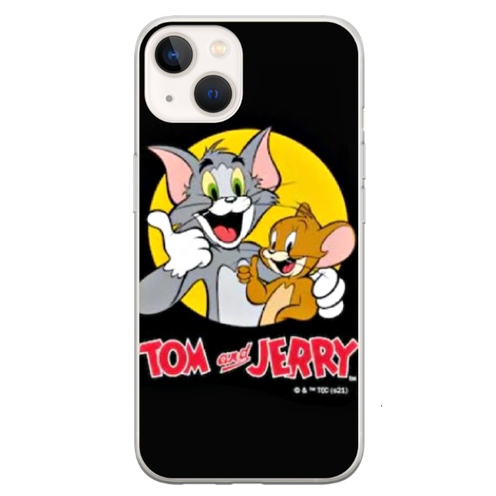 Husa personalizata HQPrint pentru Apple iPhone 13 Mini, model Tom and Jerry #4, multicolor, S1D1M0226