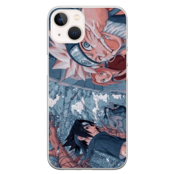 Husa personalizata HQ Print 360 de grade pentru Apple iPhone 15, model Naruto #2, multicolor, S1D1M0133