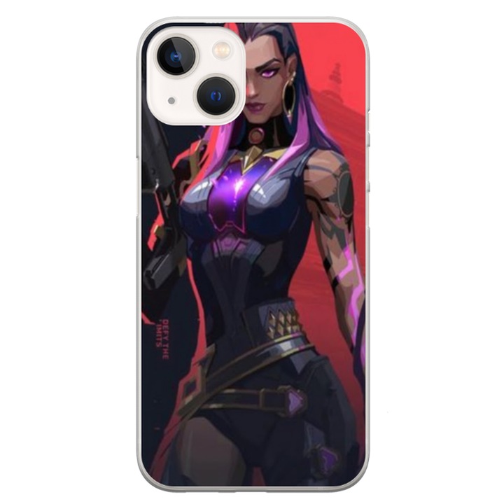 Husa personalizata HQPrint pentru Apple iPhone 13, model Valorant, multicolor, S1D1M0157