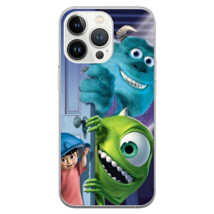 Husa personalizata HQPrint pentru Apple iPhone 13 pro, model Monster INC, multicolor, S1D1M0127