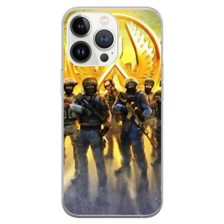 Husa personalizata HQPrint pentru Apple iPhone 13 Pro Max, model Counter Strike, multicolor, S1D1M0062