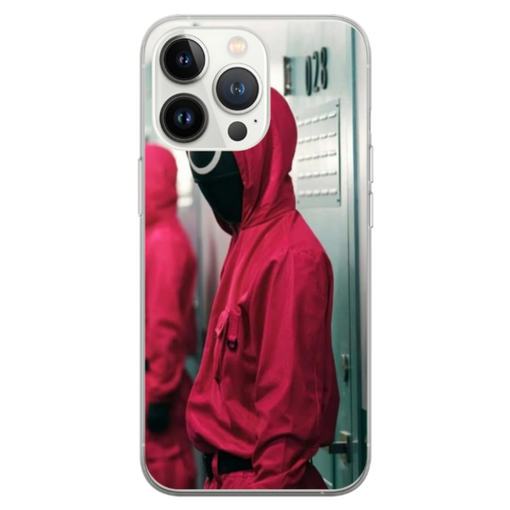 Custom Swim Case 360 градуса за Apple iPhone 14 Pro, модел Squid Game #14, многоцветен, S1D1M0186