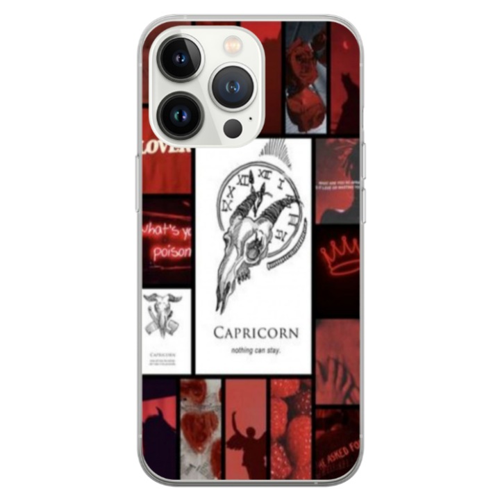 Husa personalizata HQPrint pentru Apple iPhone 13 Pro Max, model Capricorn, multicolor, S1D1M0295