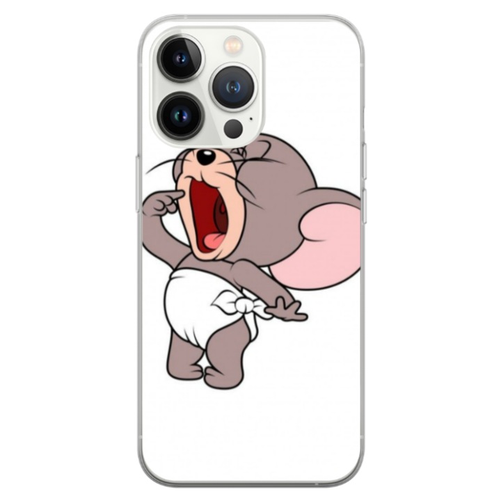 Husa personalizata Swim Case 360 de grade pentru Apple iPhone 13 Pro, model Tom and Jerry #3, multicolor, S1D1M0207