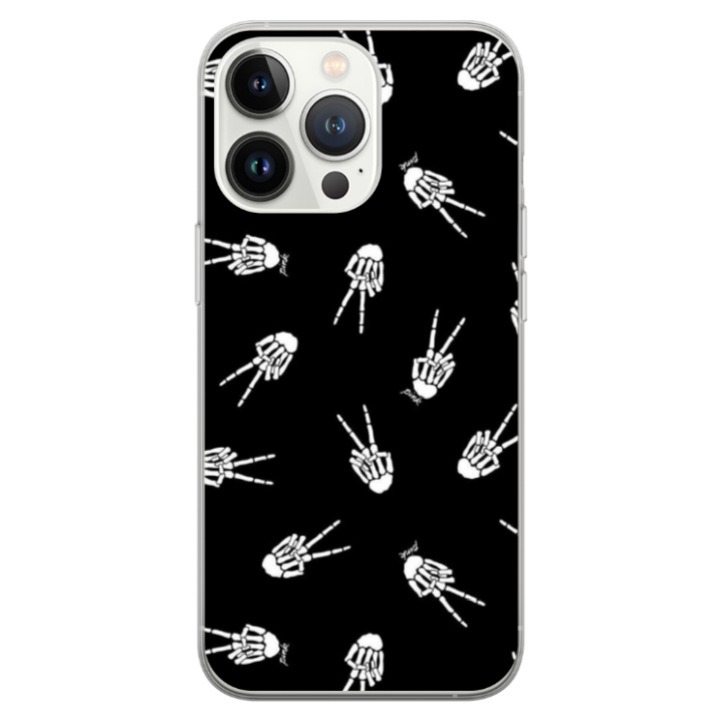 Egyedi HQ Print 360 fokos tok Apple iPhone 15 Pro Max készülékhez, OK Skelly modell, többszínű, S1D1M0388