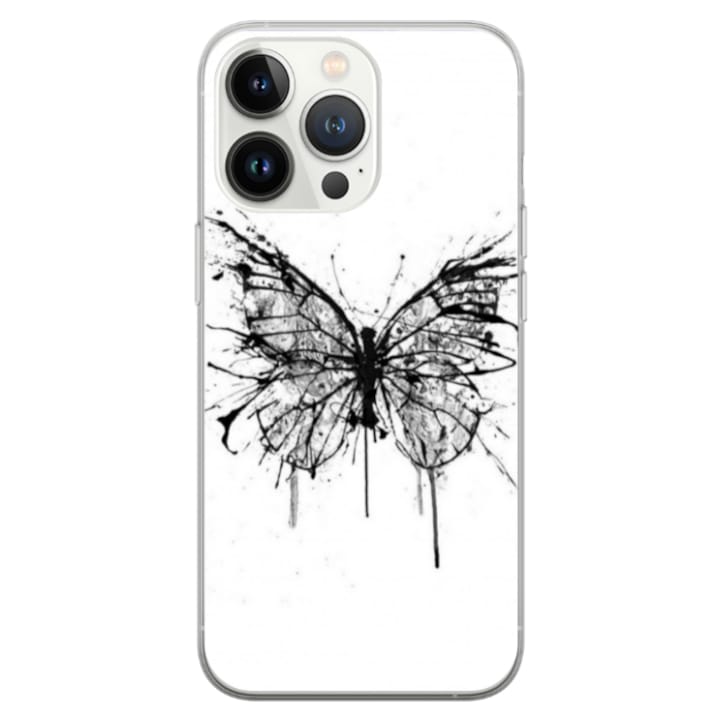 Протектор с 360 градусово покритие, за Apple iPhone 15 Pro, модел Butterfly #3, многоцветен, S1D1M0030