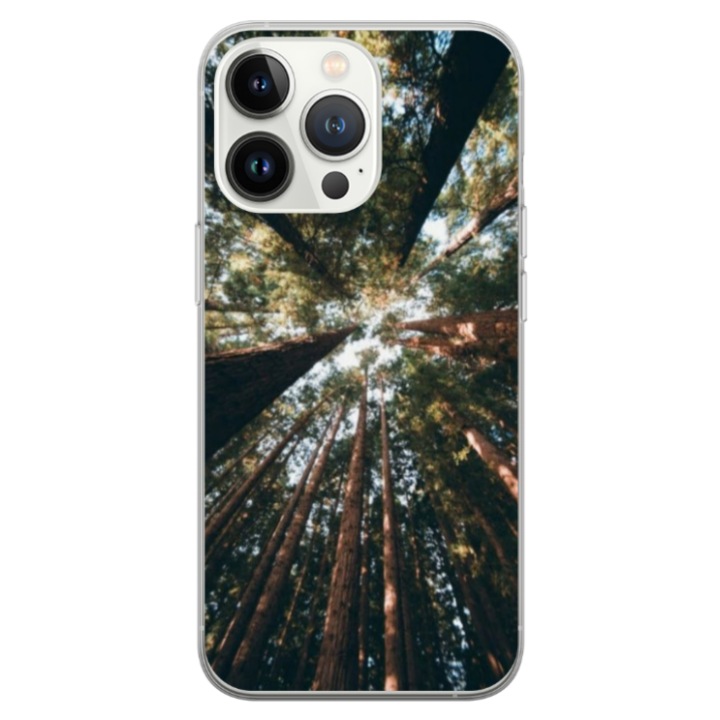 Husa personalizata HQPrint pentru Apple iPhone 13 Pro Max, model Tree perspective, multicolor, S1D1M0079