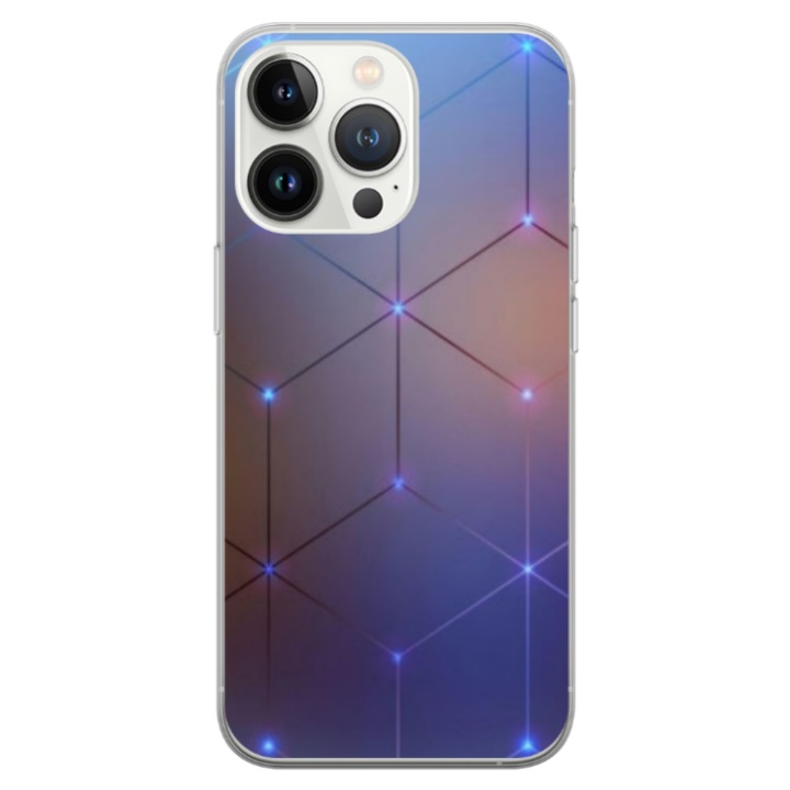 Husa personalizata HQPrint pentru Apple iPhone 14 Pro, model Square, multicolor, S1D1M0315