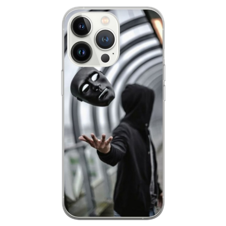 Husa personalizata HQPrint pentru Apple iPhone 13 pro, model Mask, multicolor, S1D1M0199