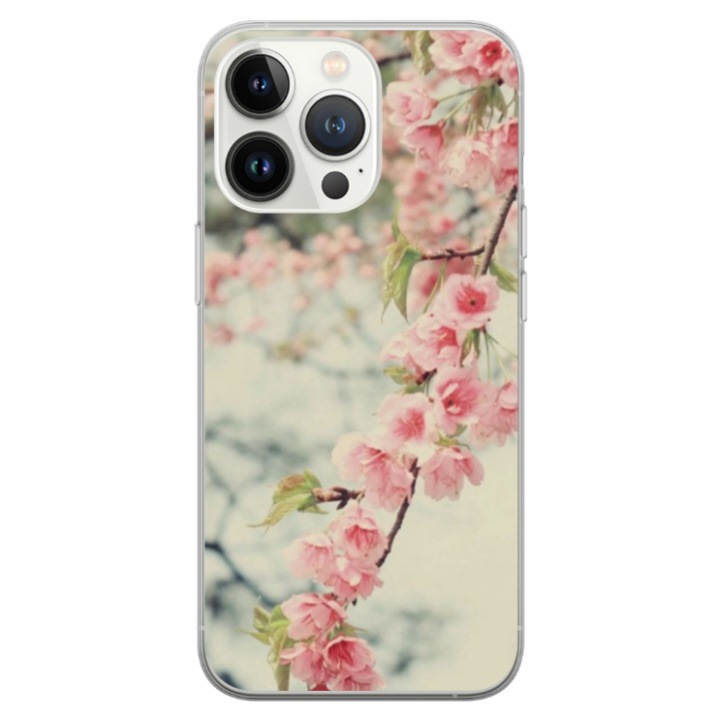 Персонализиран калъф HQPrint и силиконово фолио за Apple iPhone 14 Pro, модел Flowers #18, многоцветен, S1D1M0245