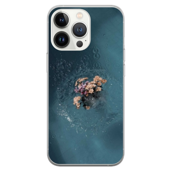 Husa personalizata HQ Print pentru Apple iPhone 15 Pro Max, model Flowers #15, multicolor, S1D1M0215