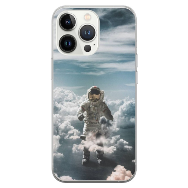 Персонализиран кейс 360 градусово покритие за Apple iPhone 15 Pro, модел Astronaut in the Clouds, многоцветен, S1D1M0290