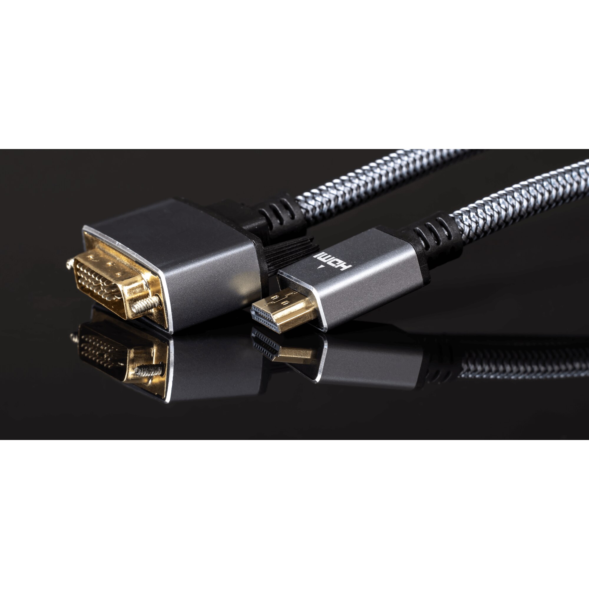 Cablu HDMI tata la DVI 24 1 tata 2M Reagle, ecranat, contacte aurite ...