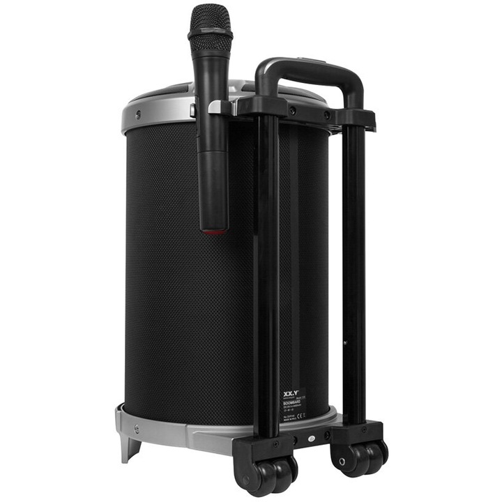 Hangszóró XX.Y Boombard, FM rádió, Jack 3,5 és 6,3 mm, fekete