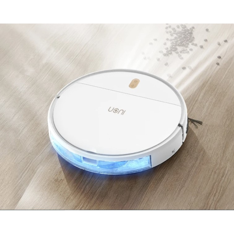 Robot de aspirare Uoni S2, 28W, WiFi App, 100 min, Slim vacuum cleaner, Silentios, Alb