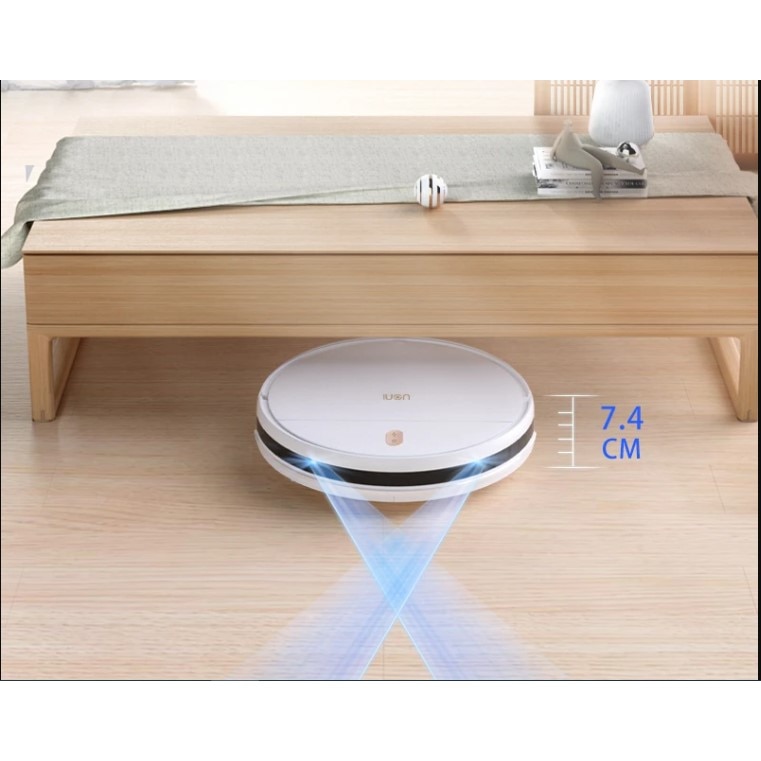 Robot de aspirare Uoni S2, 28W, WiFi App, 100 min, Slim vacuum cleaner, Silentios, Alb