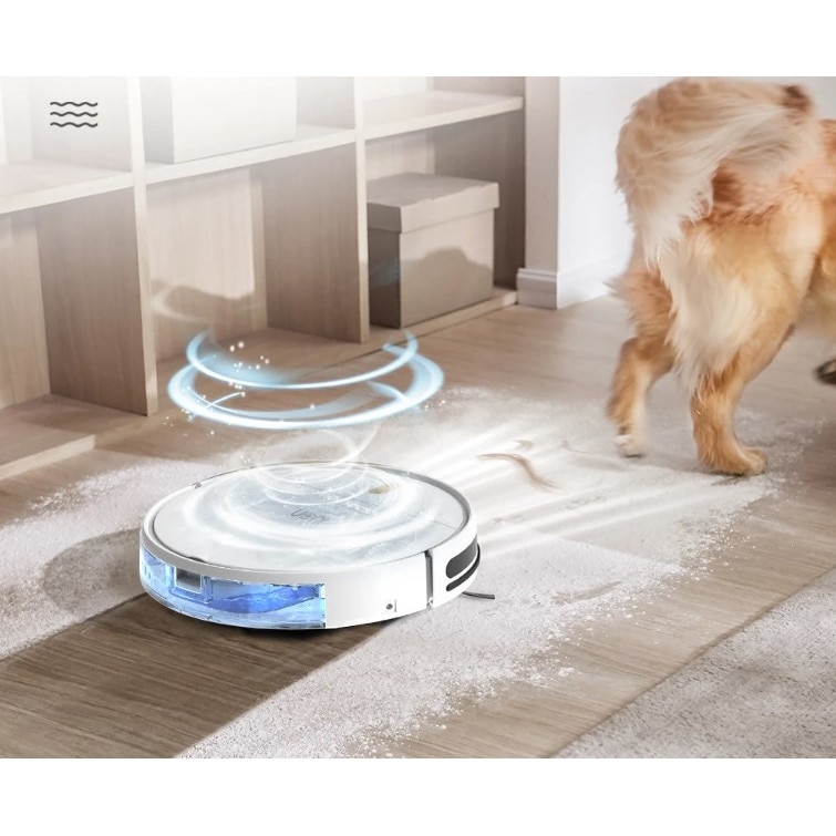 Robot de aspirare Uoni S2, 28W, WiFi App, 100 min, Slim vacuum cleaner, Silentios, Alb