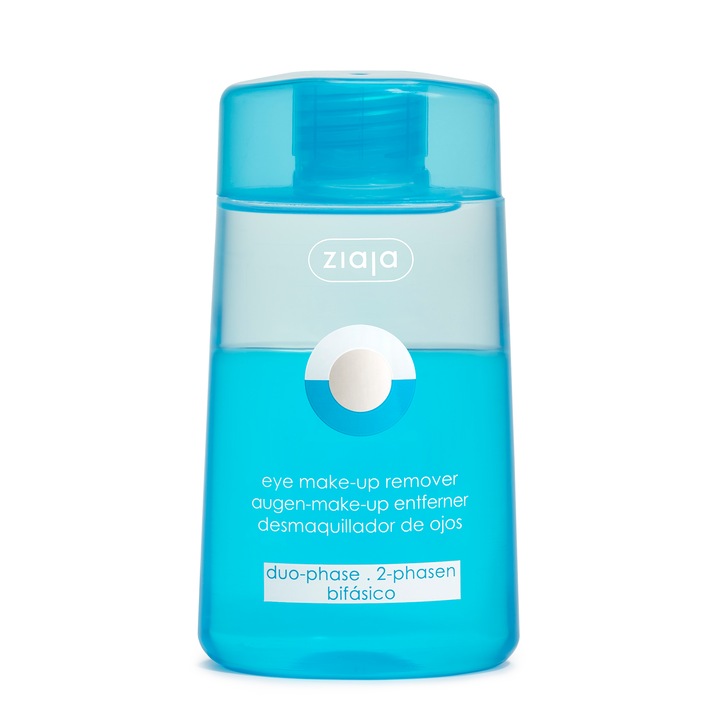 Demachiant waterproof bifazic Ziaja pentru ochi, 120 ml